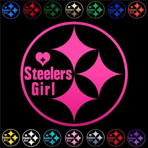 Listing Pittsburgh Steelers Girl Round Decal
