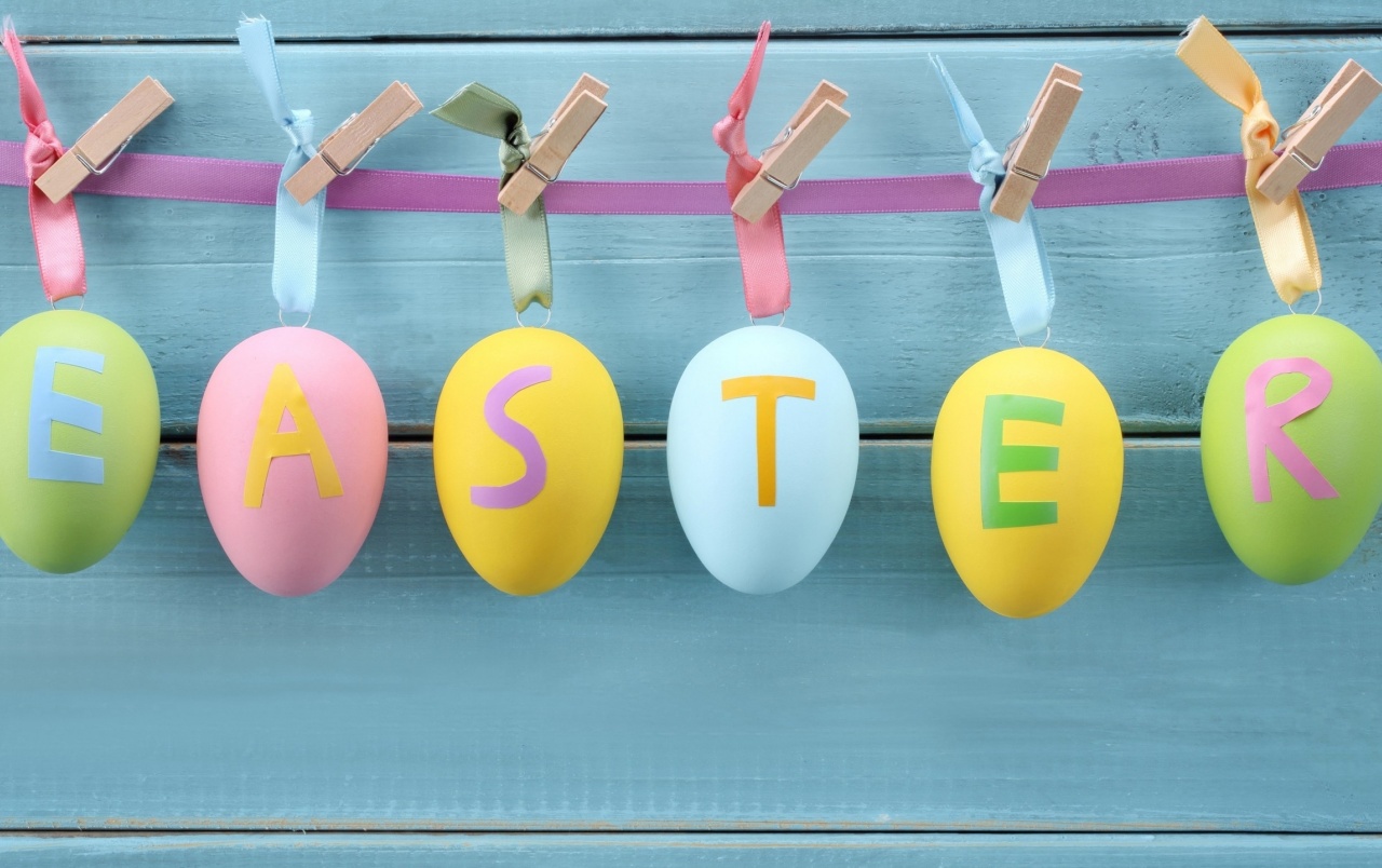 Easter Decorations Wallpaper Stock Photos