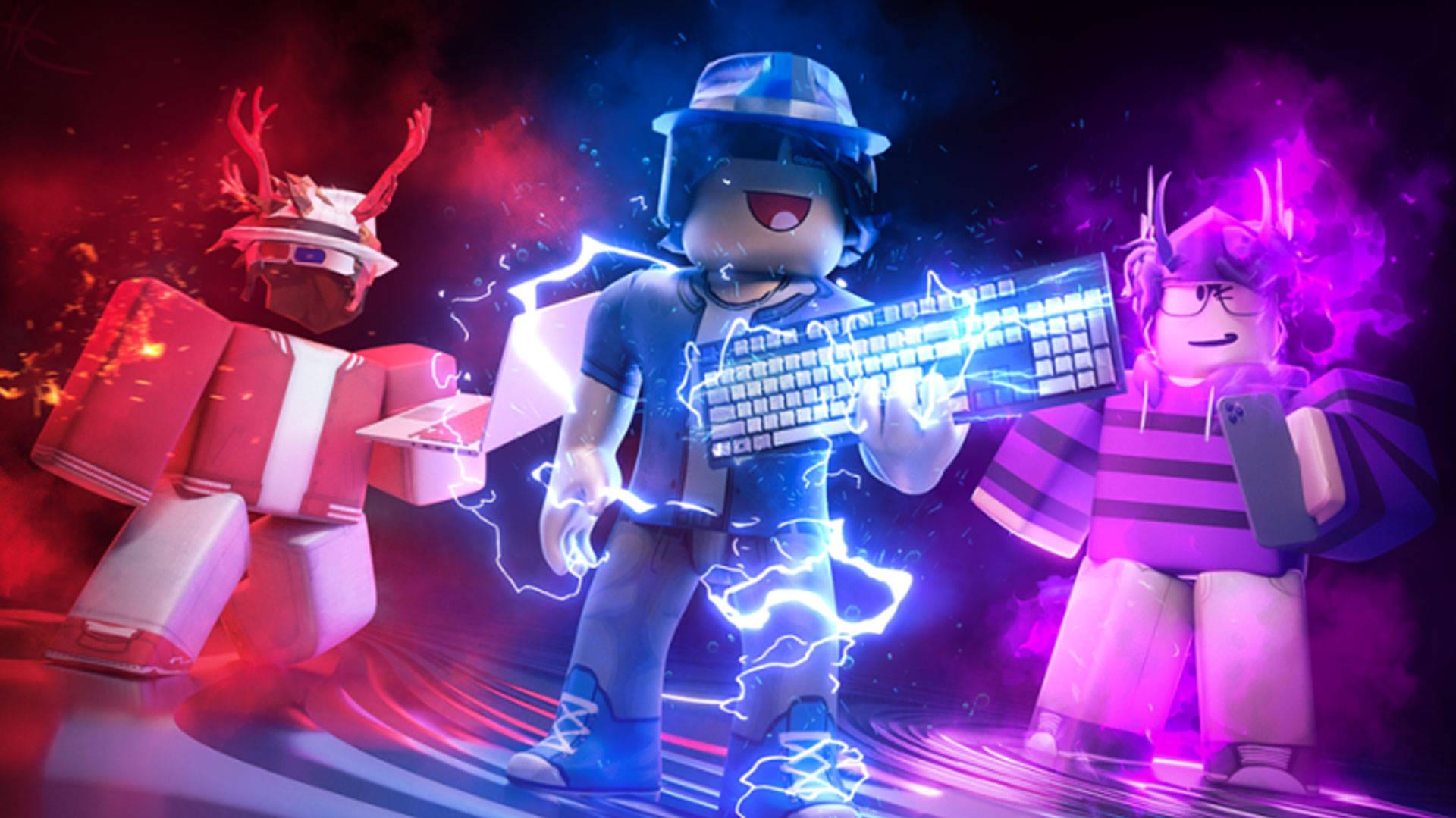 Red Blue And Purple Cool Roblox Wallpaper