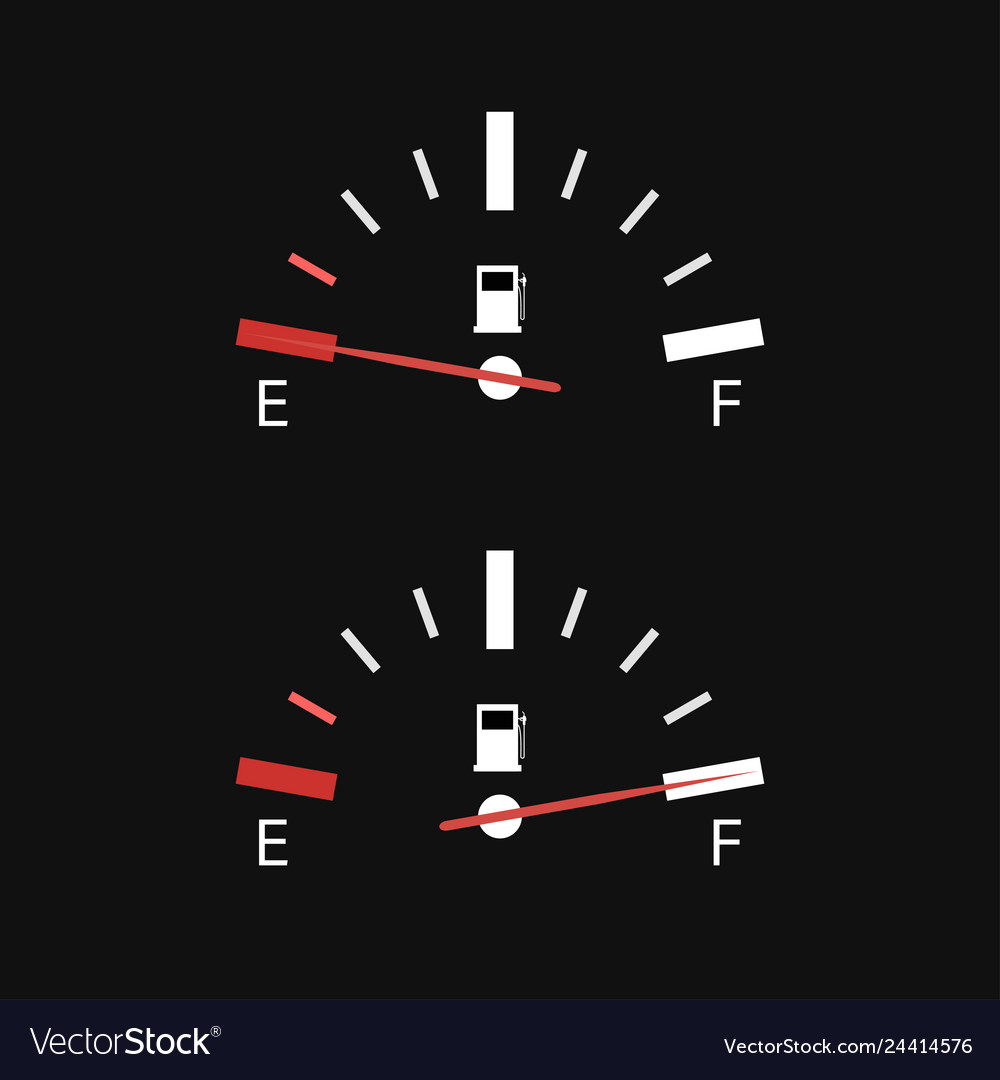 Free download Full fuel gauge icon on a black background Vector Image