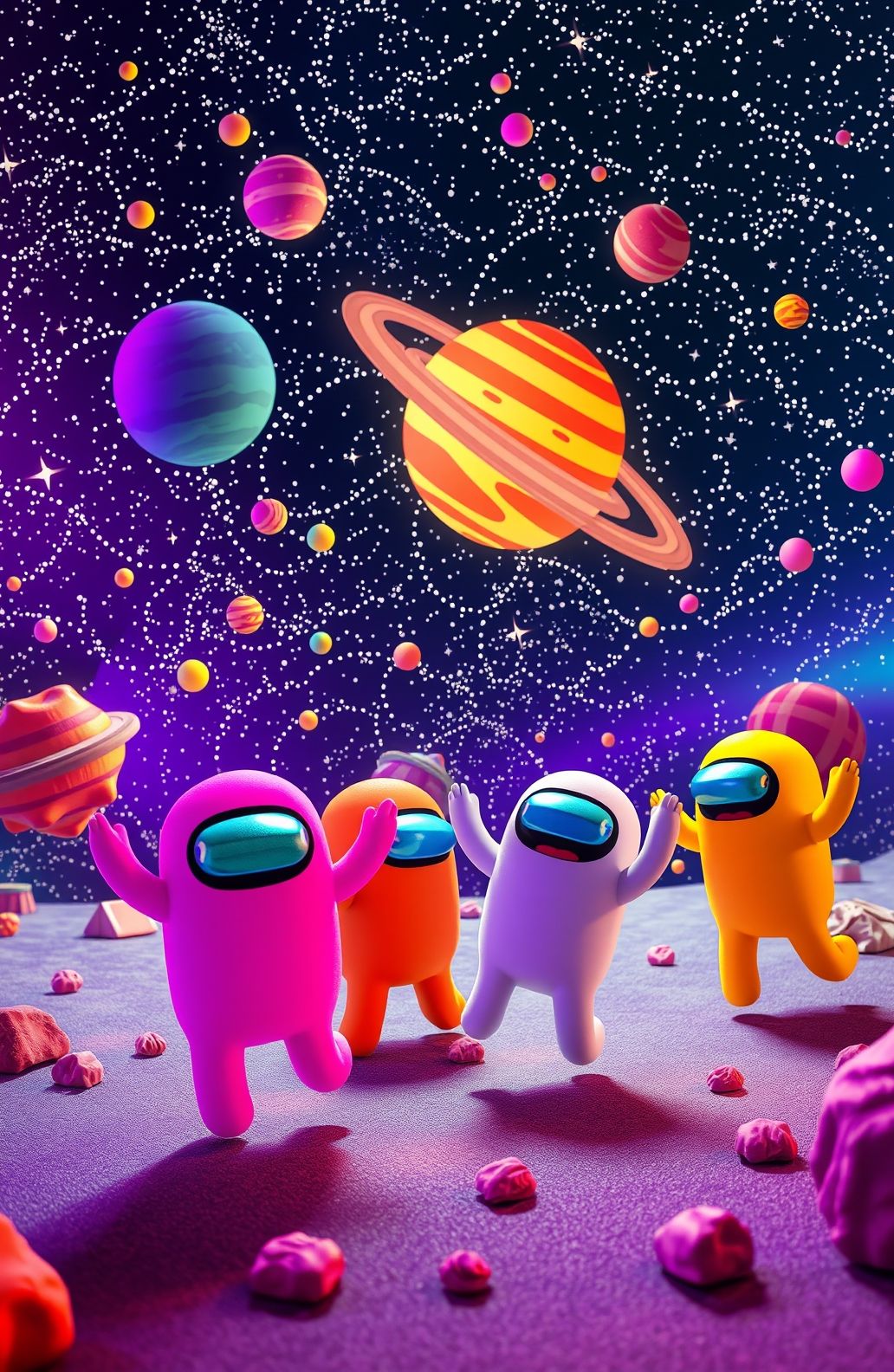 Cute Among Us Wallpaper