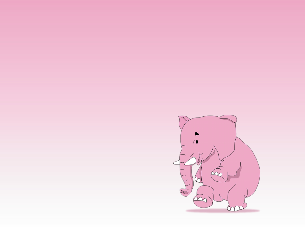 Elephant Cartoon Wallpaper Pink Vector