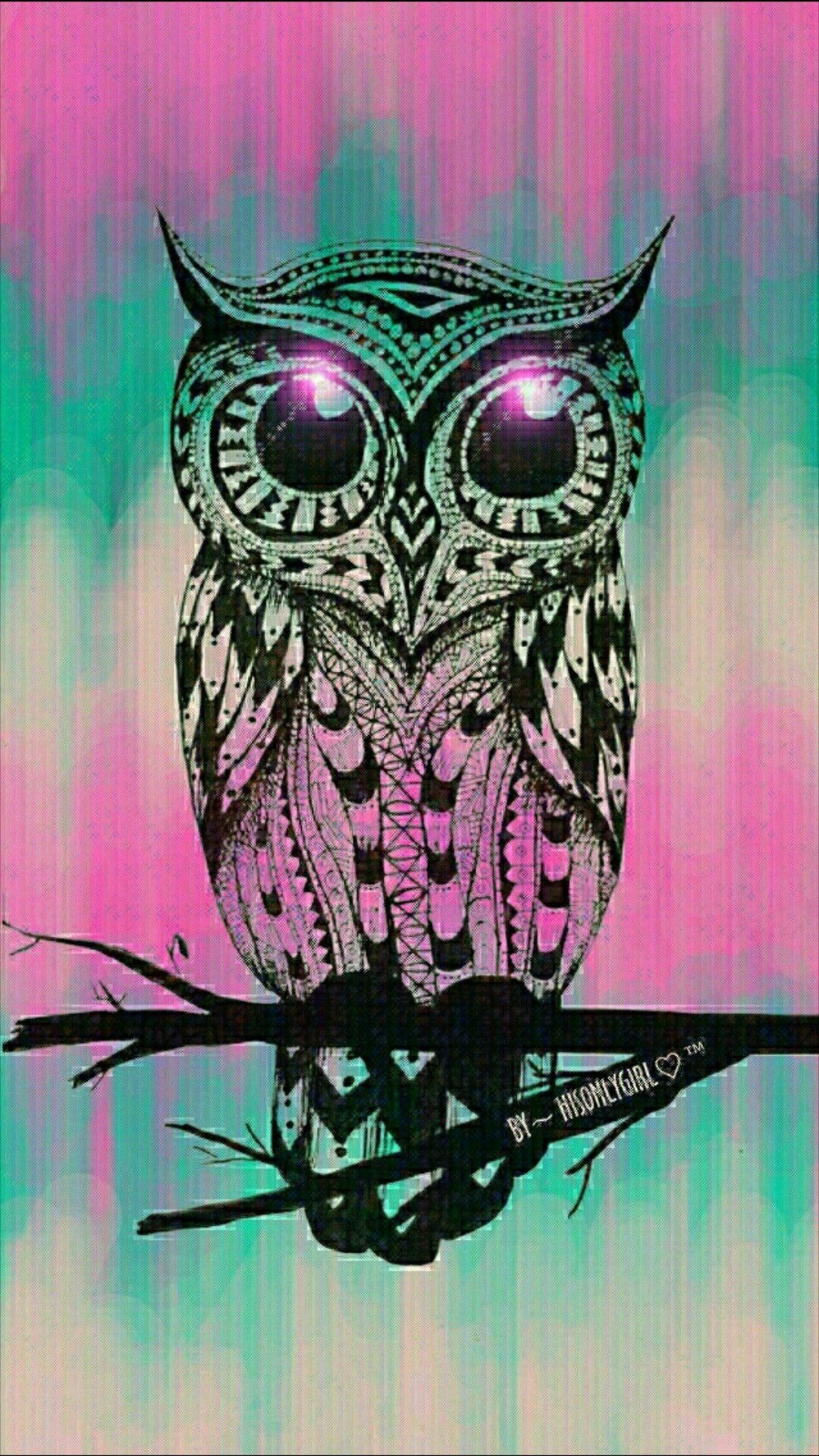 Girly Owl Wallpaper Top Background