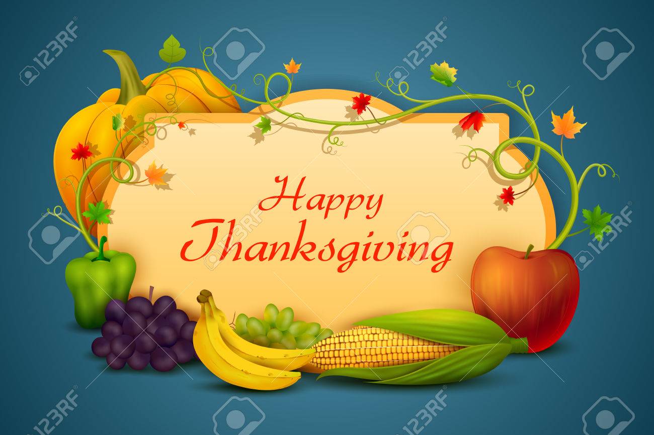 Vector Illustration Of Happy Thanksgiving Wallpaper Background