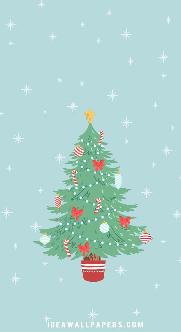 Cute Christmas Wallpaper Tree For Phone