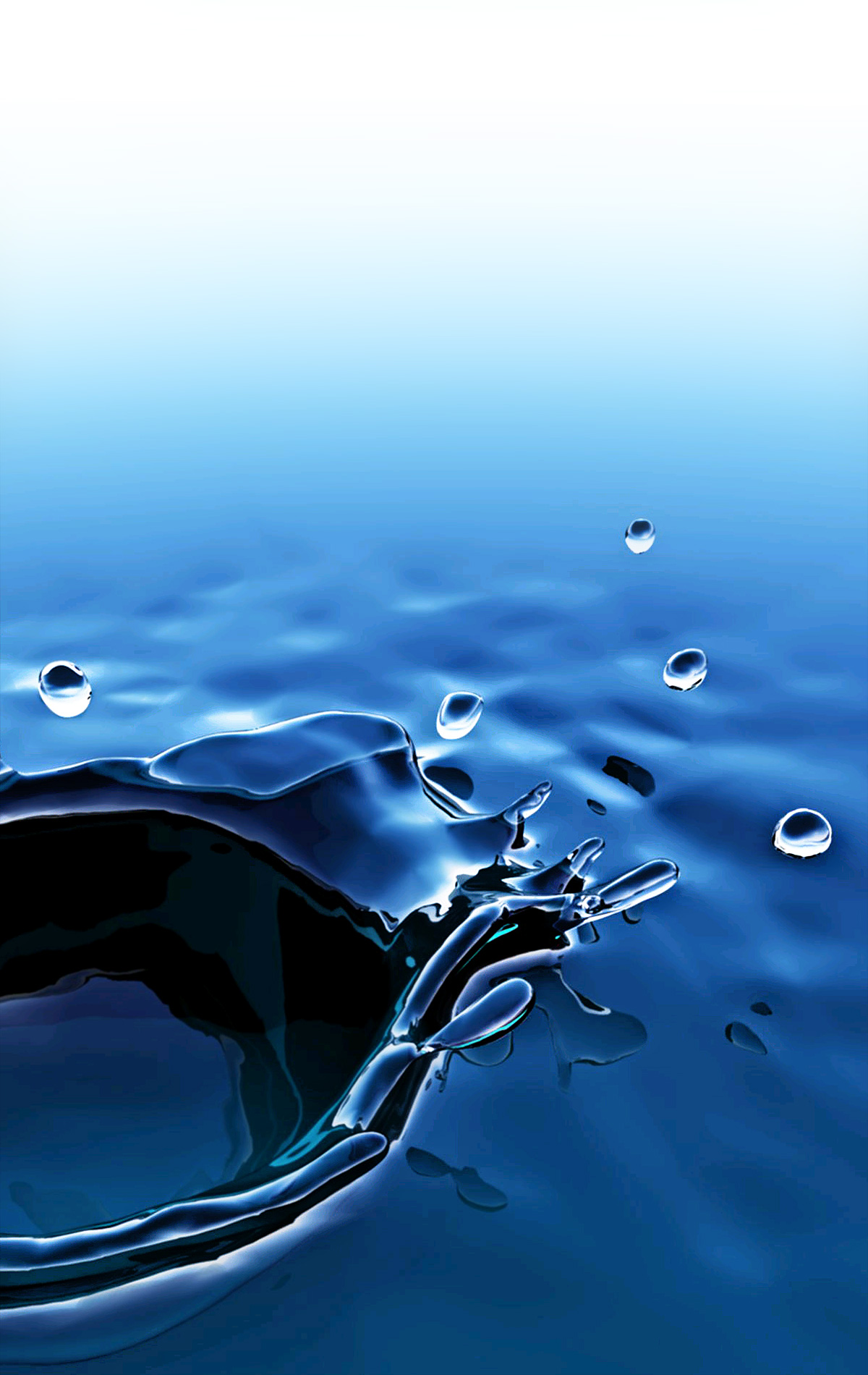 Giant Water Ultra Blue Digital Droplet For Puter Screensaver