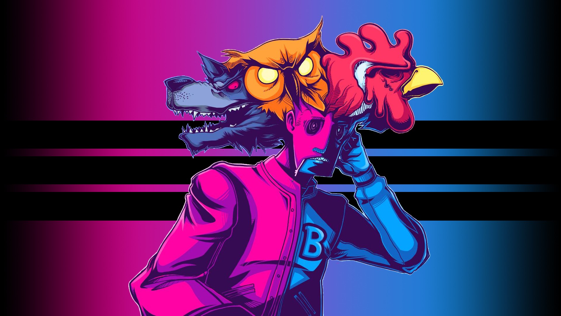 Psychedelic iPhone Wallpaper Hotline Miami Pink