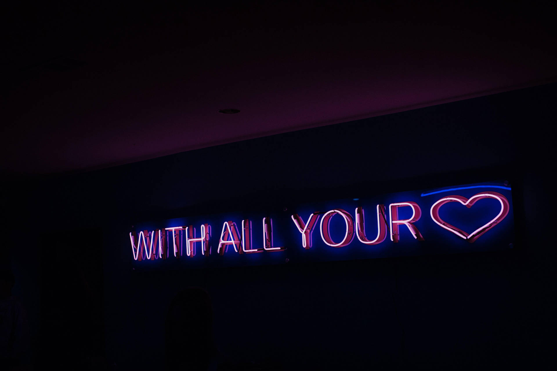 Aesthetic Purple Neon Computer Wallpaper