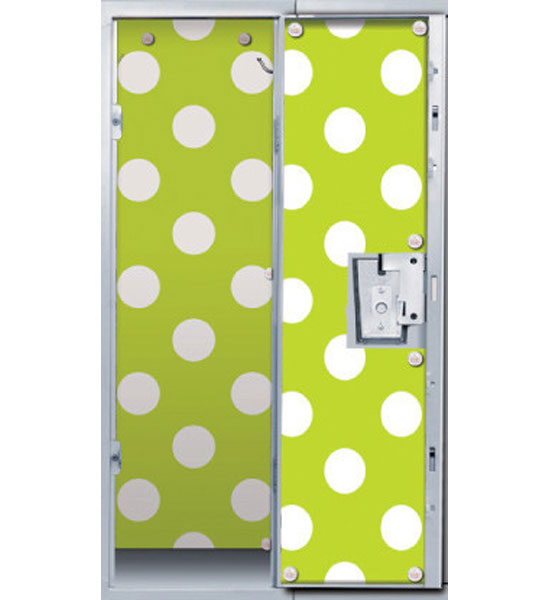 Green Polka Dot Locker Decor Wallpaper in Locker Organizers