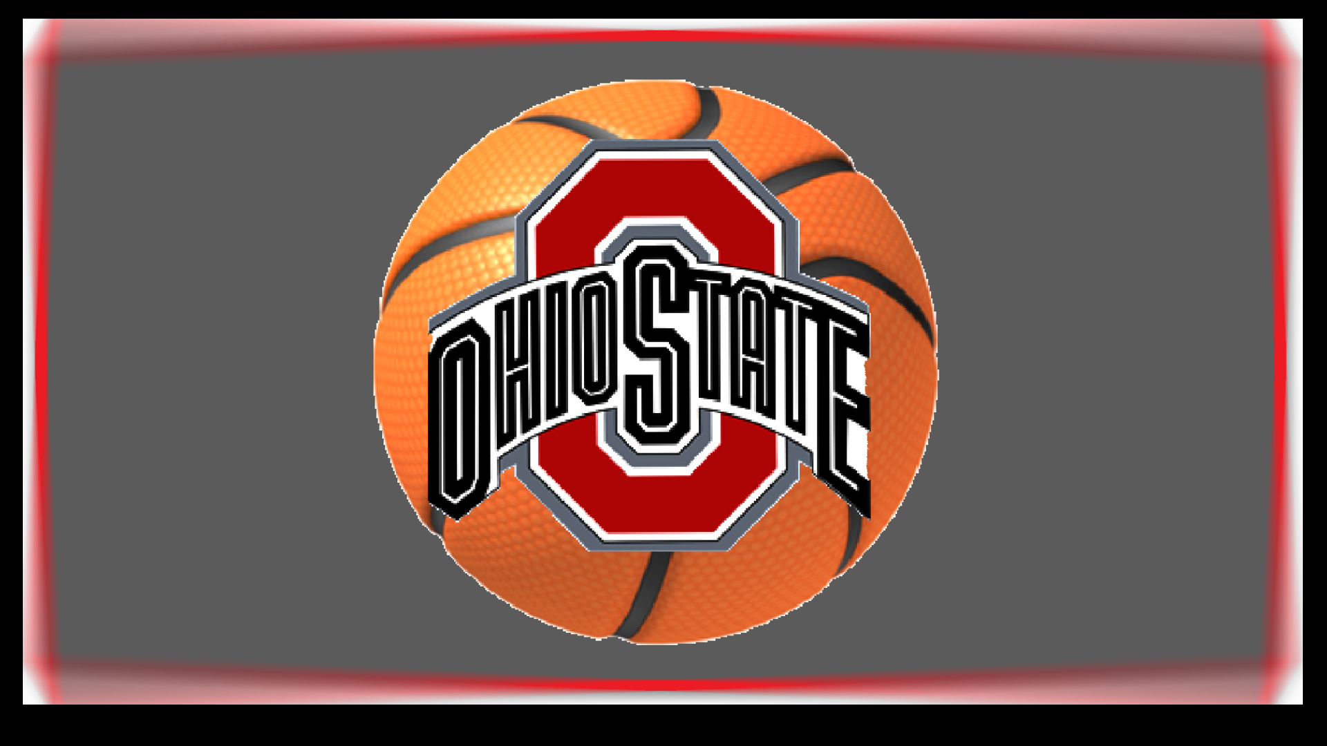 Ohio State Red Block O Basketball Wallpaper