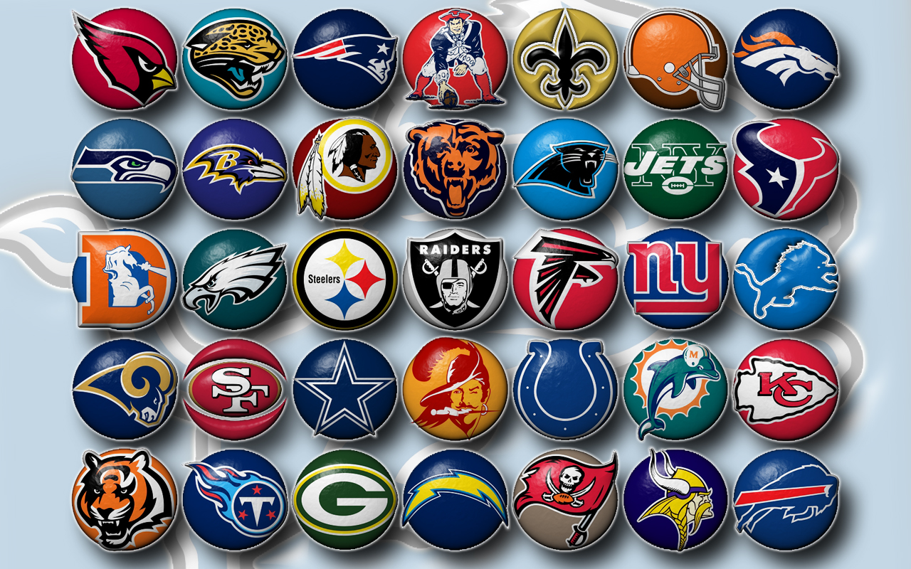 Nfl Team Buttons Wallpaper Share This On