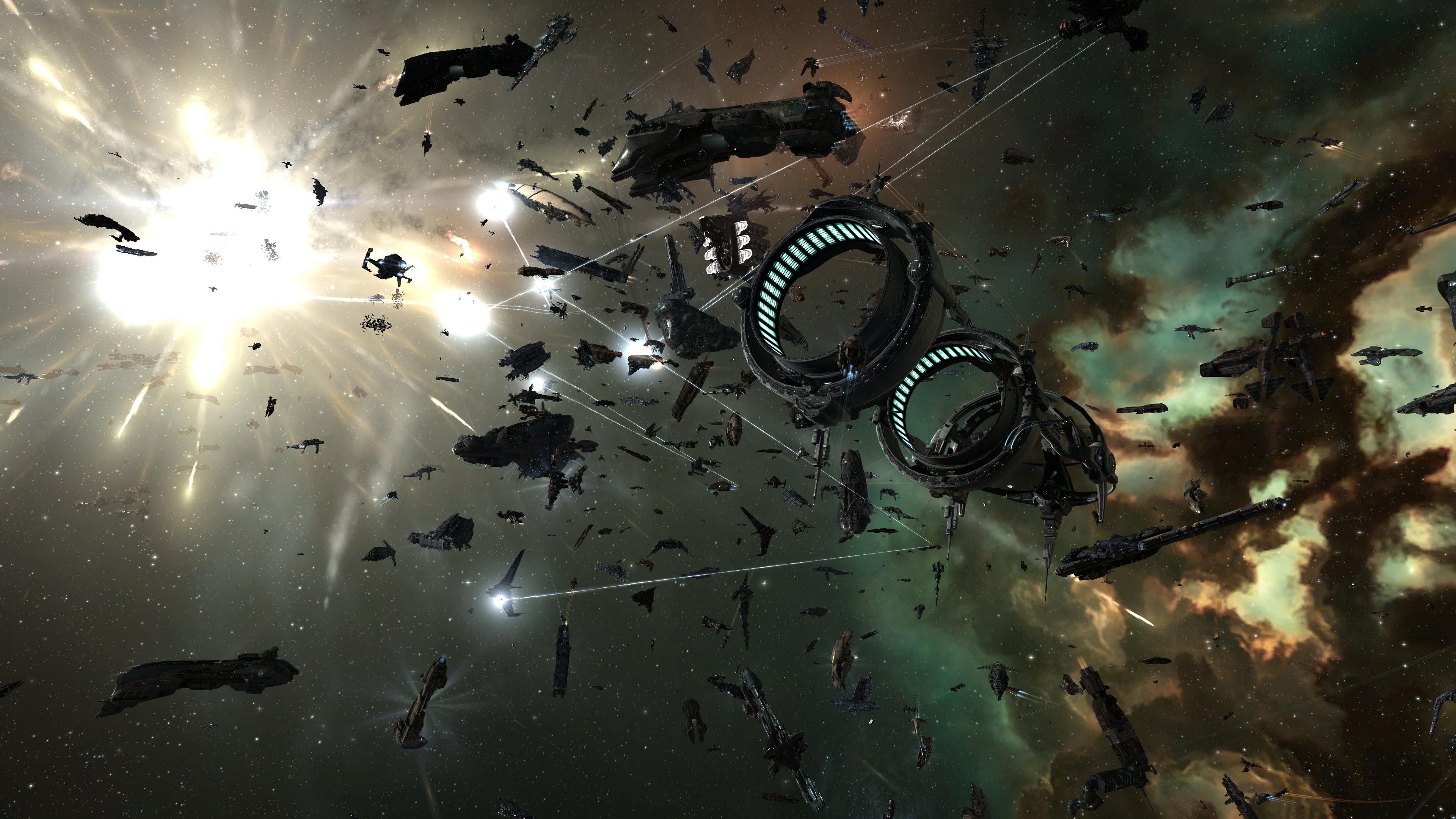 Eve Online Burn Jita Space Spaceship Battle Wallpaper