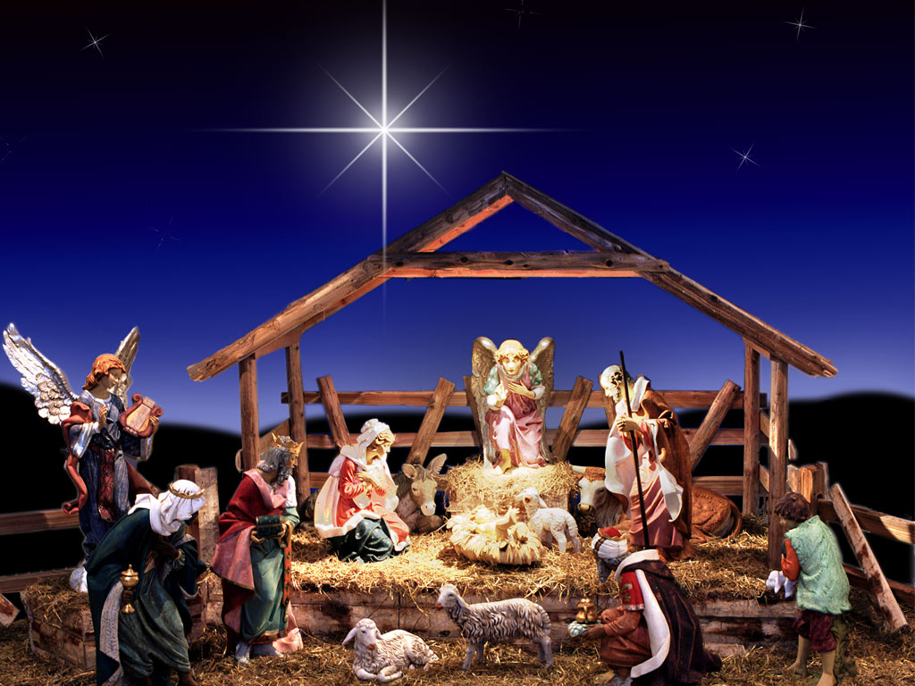 Christmas Nativity Scene Wallpaper HD Background Desktop