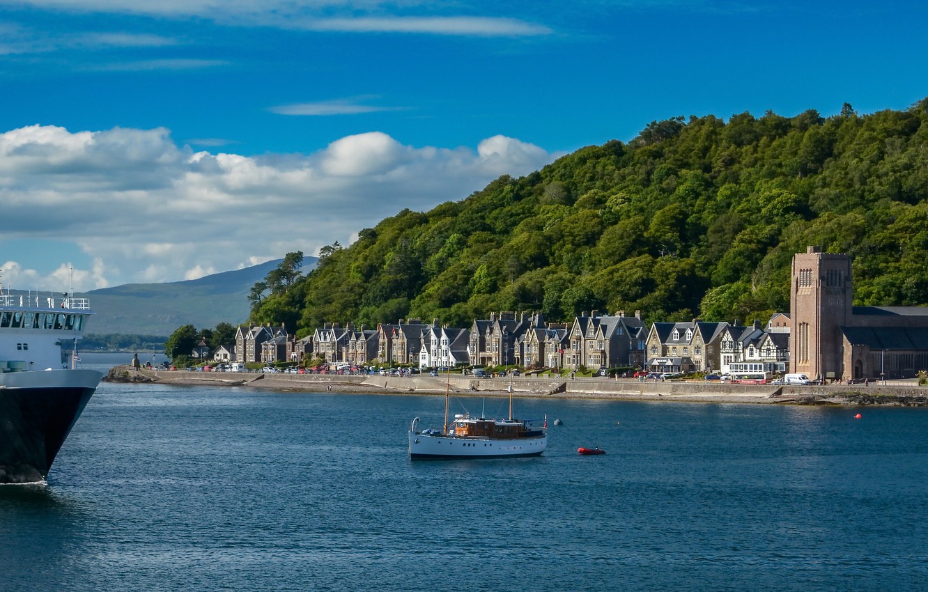 Wallpaper Ship Building Home Scotland Panorama Town Ferry