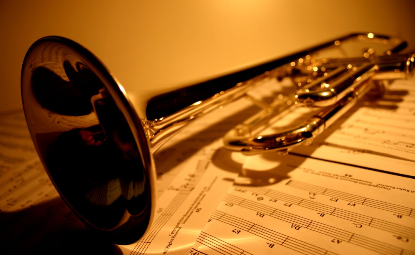 Jazz Trombone Music Background Wallpaper Scroll