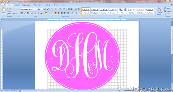 How To Create a Monogram Using Microsoft Word   In My Own Style