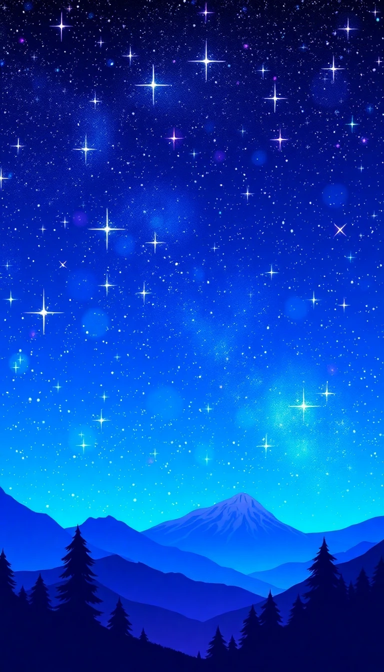 Night Stars Anime Wallpaper