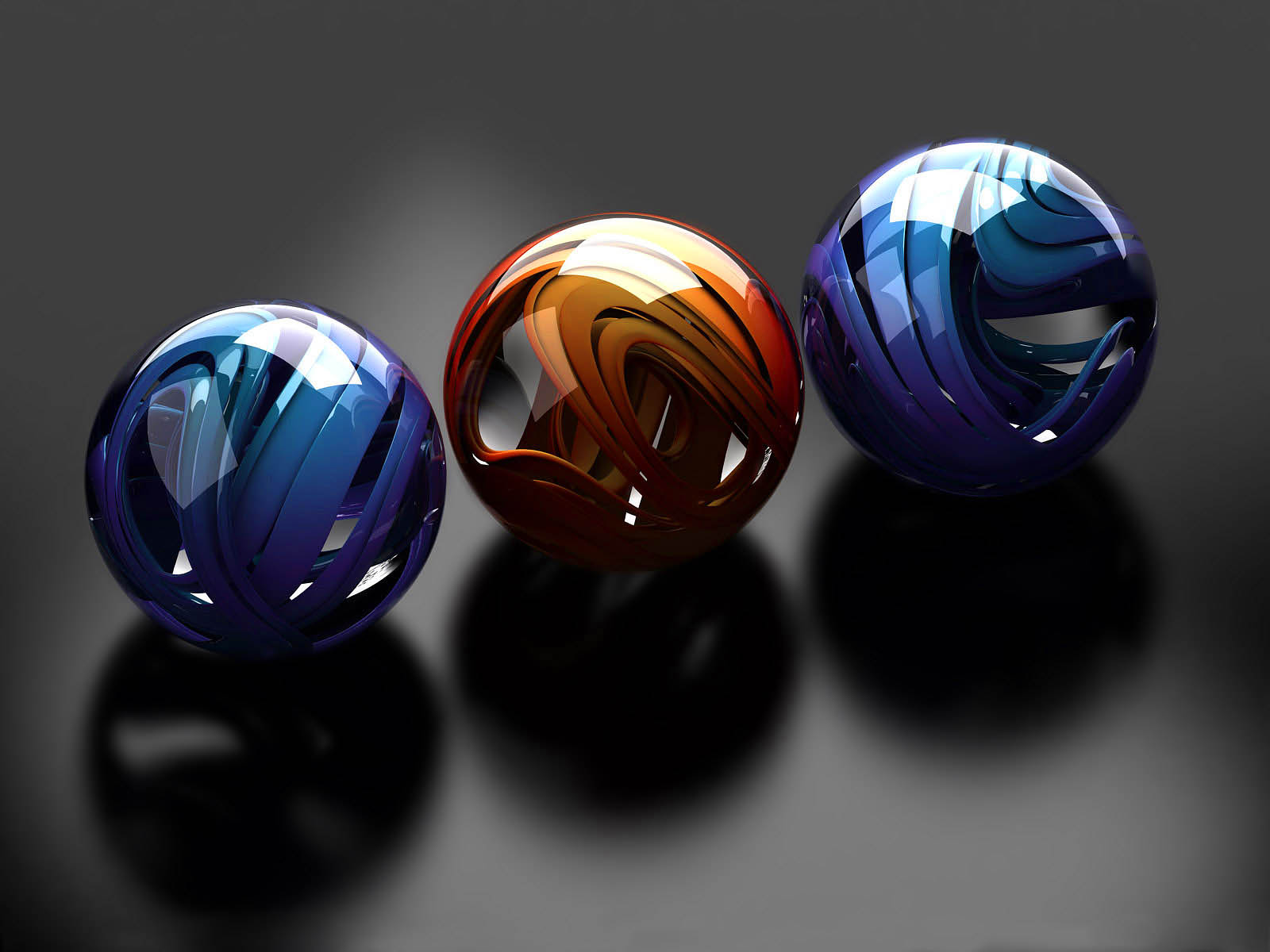 Glass Balls Wallpaper Desktop