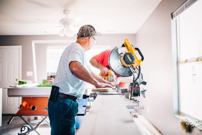 Man Male Saw Workshop Diy Carpenter Home House Window Woodwork Building Hardwork Public Domain Image Wallpaper
