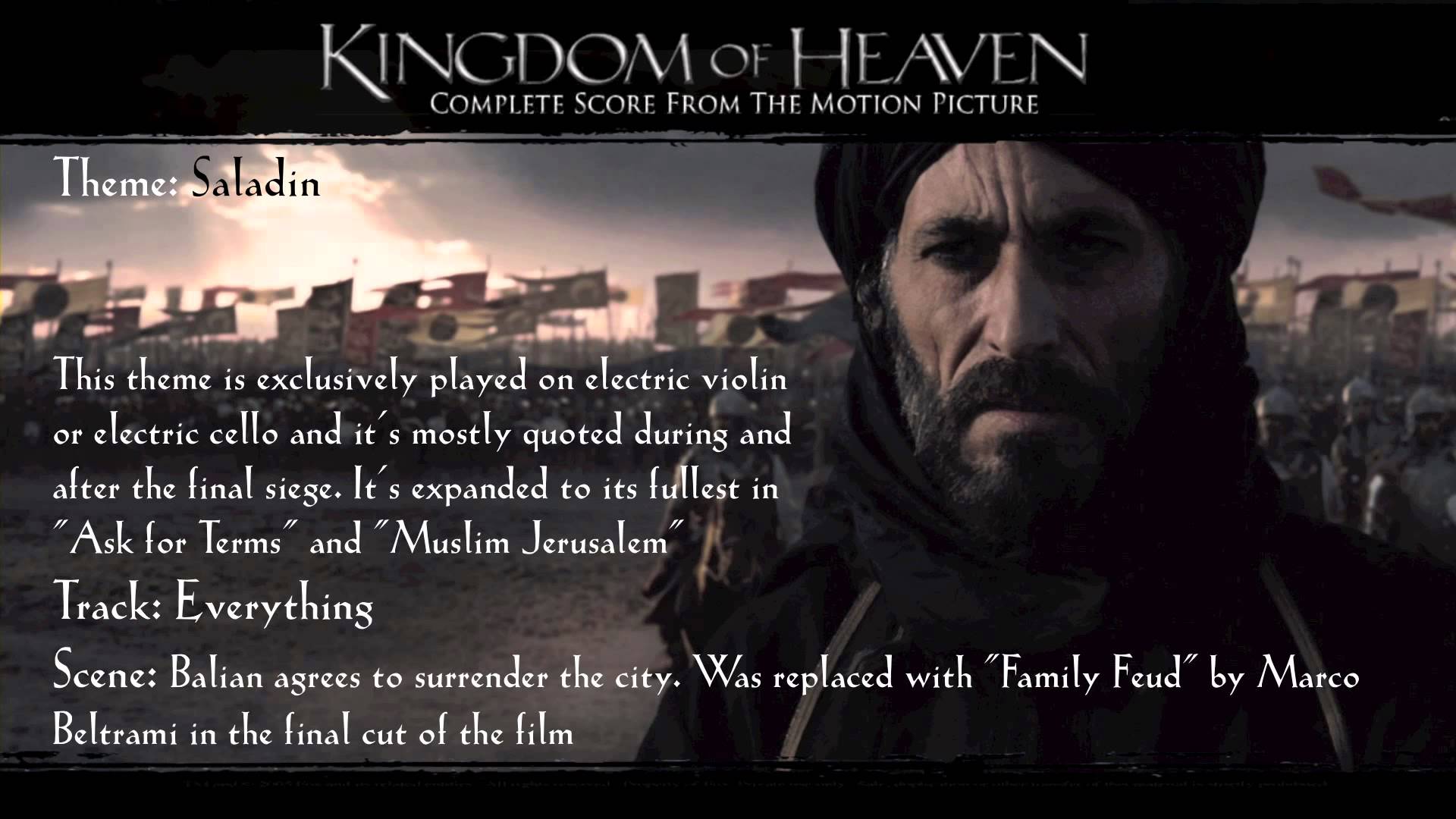 Kingdom Of Heaven Soundtrack Themes Saladin