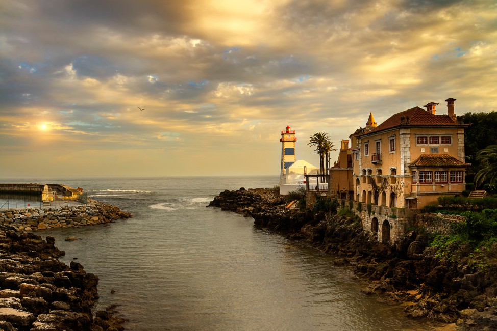 Santa Marta Lighthouse Museum Portugal Buildings Stock
