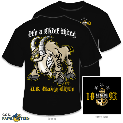 Navychief It S A Chief Thing U Navy Cpo Goat T Shirt Black