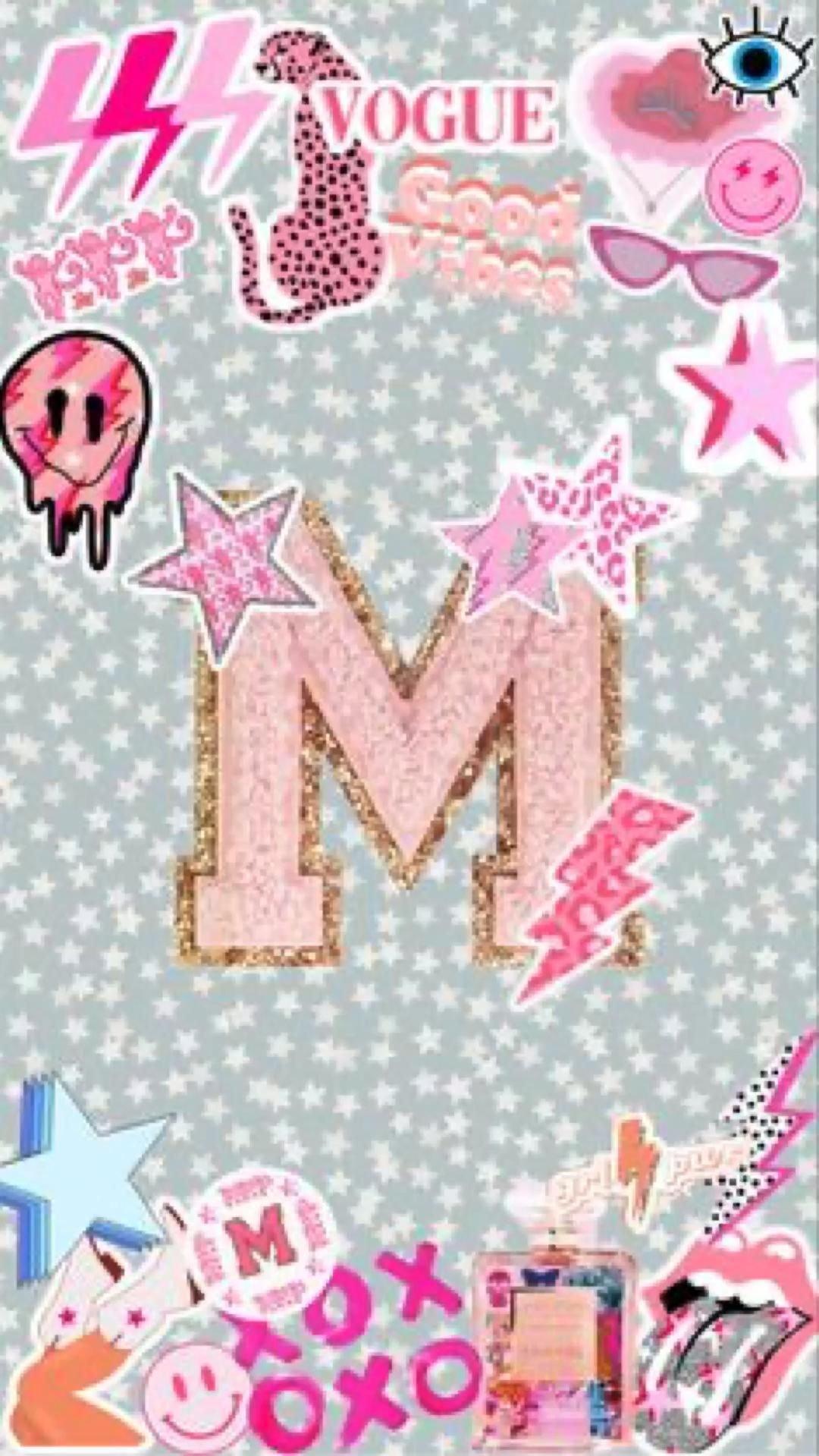 Pink M Preppy Wallpaper Mobcup