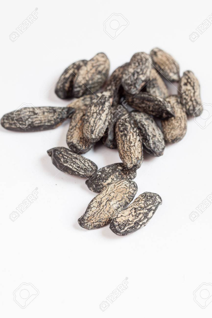 Tonka Beans On White Background Stock Photo Picture And Royalty