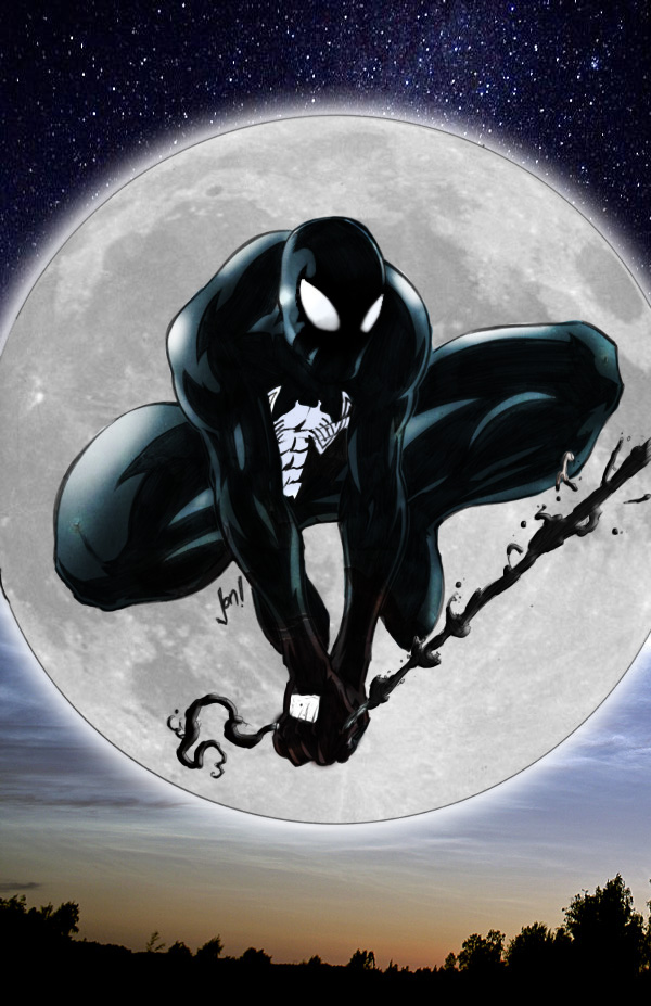 Black Suit Spiderman Wallpaper HD