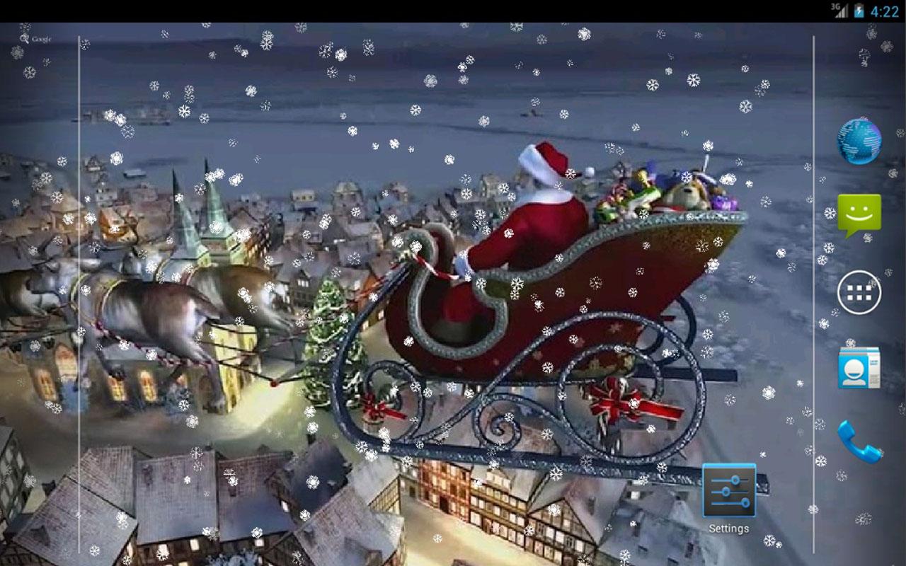 white christmas 3d live wallpaper and screensaver