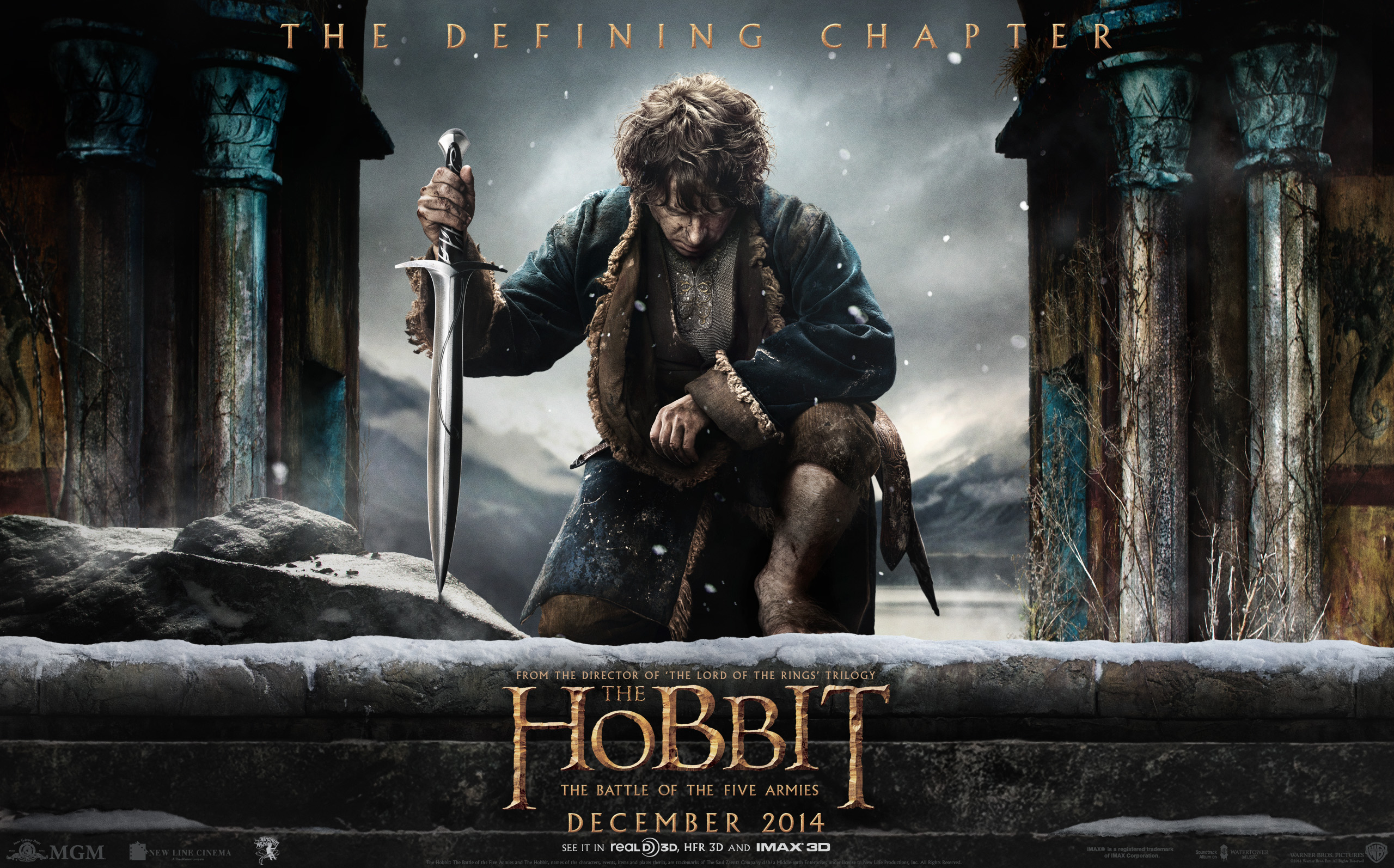 This High Res Desktop Wallpaper Of Bilbo Kneeling With Sting Hobbit