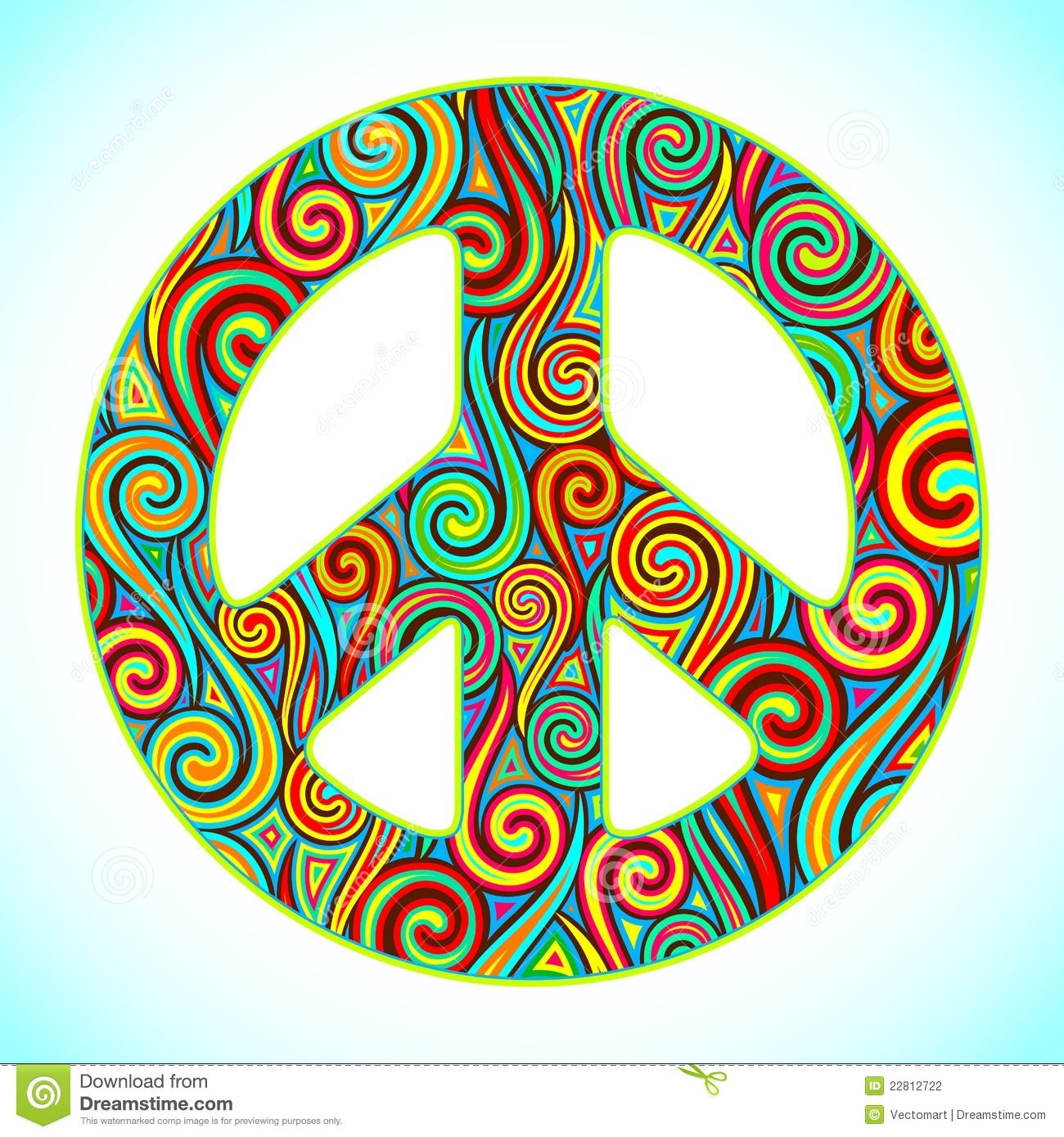 Colorful Peace Signs Background