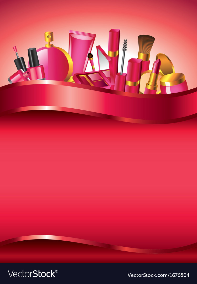 Cosmetics Vertical Background Royalty Vector Image