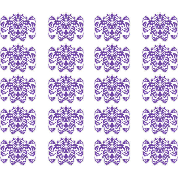 Purple Damask Peel and Stick Decals   Wall Sticker Outlet 576x576