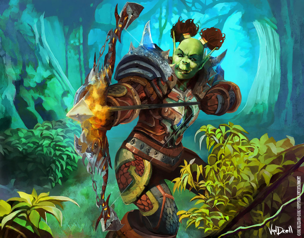 Wow Card Orc Hunter By Vandrell