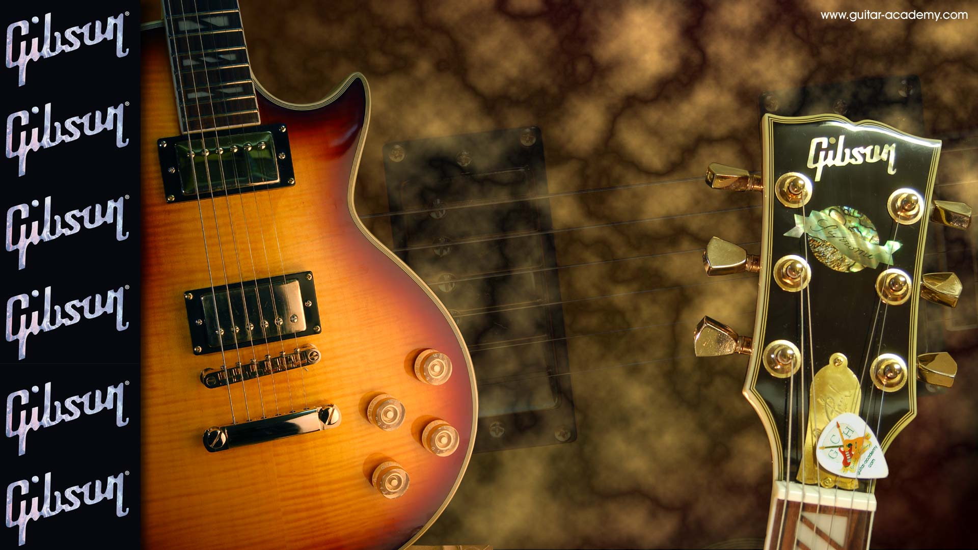 Gibson Background Screensavers Screens Image Wallpaper Guitar