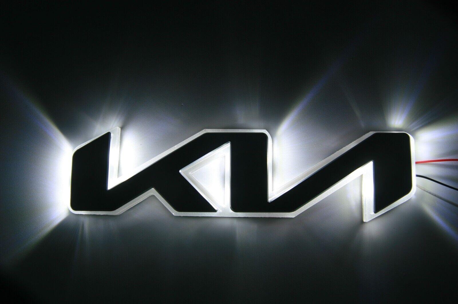 Oem New Kia Logo Aluminum Led Emblem 2way Color For