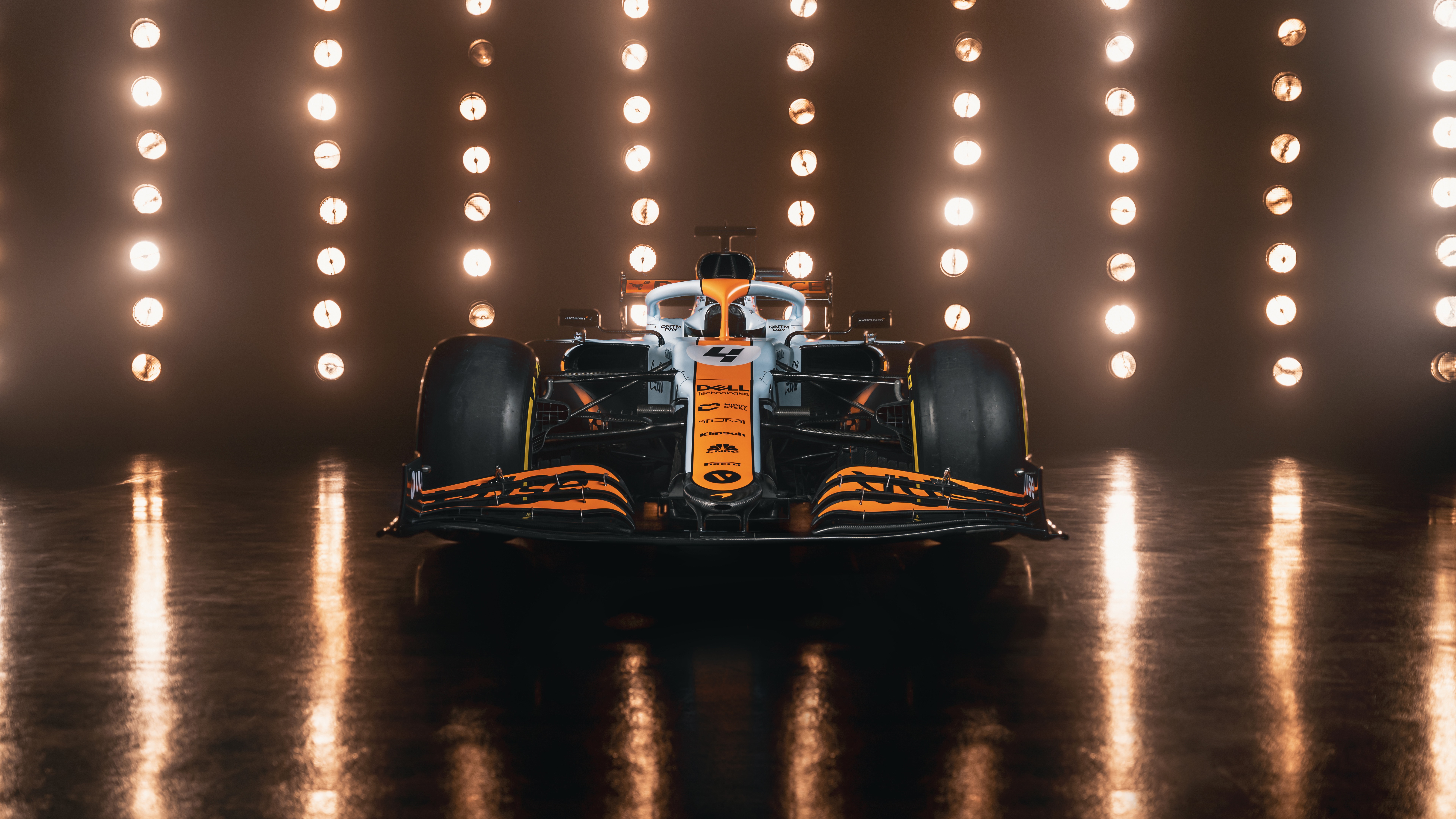 Mclaren Mcl35m With A Special Gulf Livery 4k 8k Wallpaper