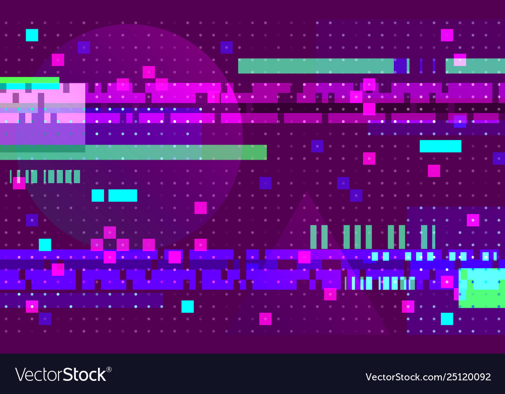 Glitch Geometric Distortion Background Abstract Vector Image