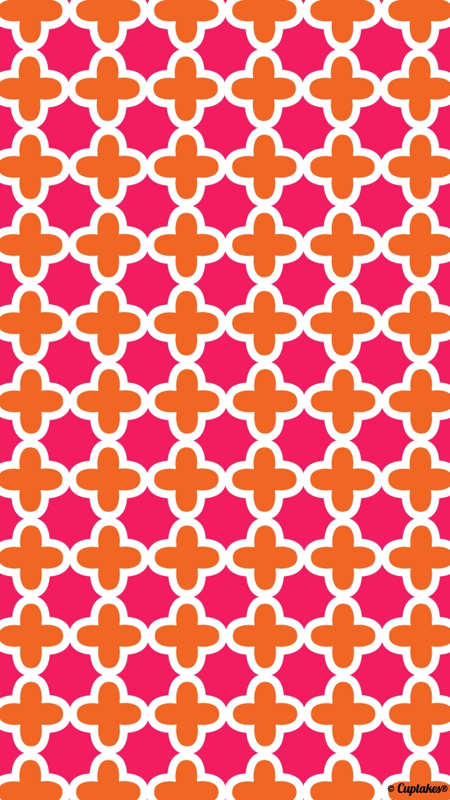 And Pink Cross Pattern Cuptakes Wallpaper For Girly Girls