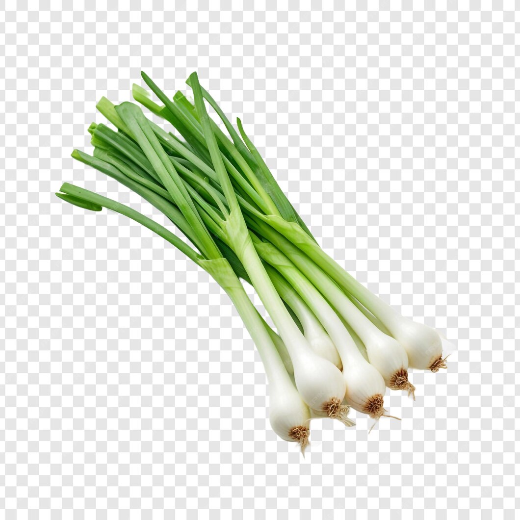 Green Onions Isolated Transparent Background Wallpaper