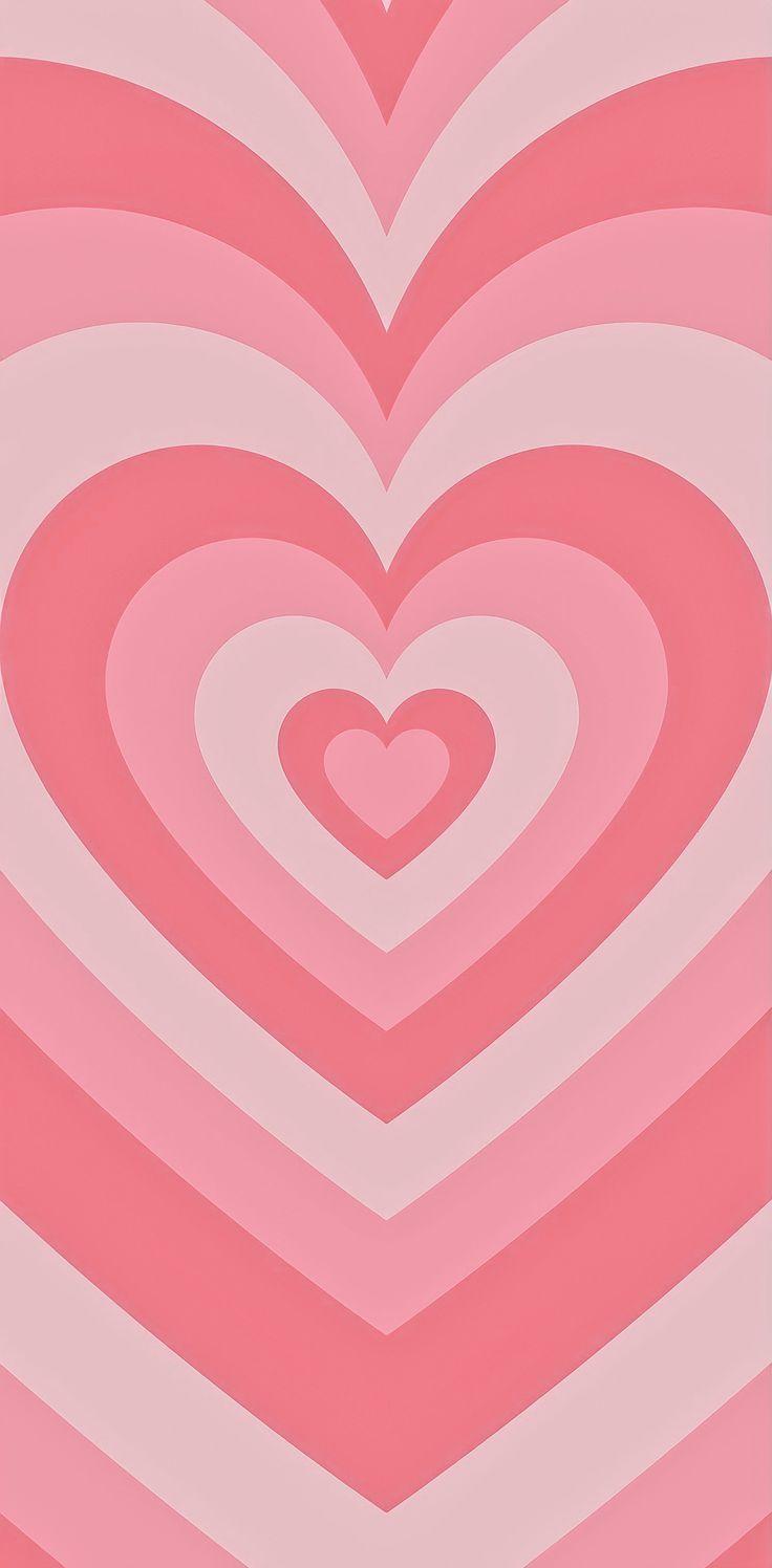Pink Heart Wallpaper In iPhone