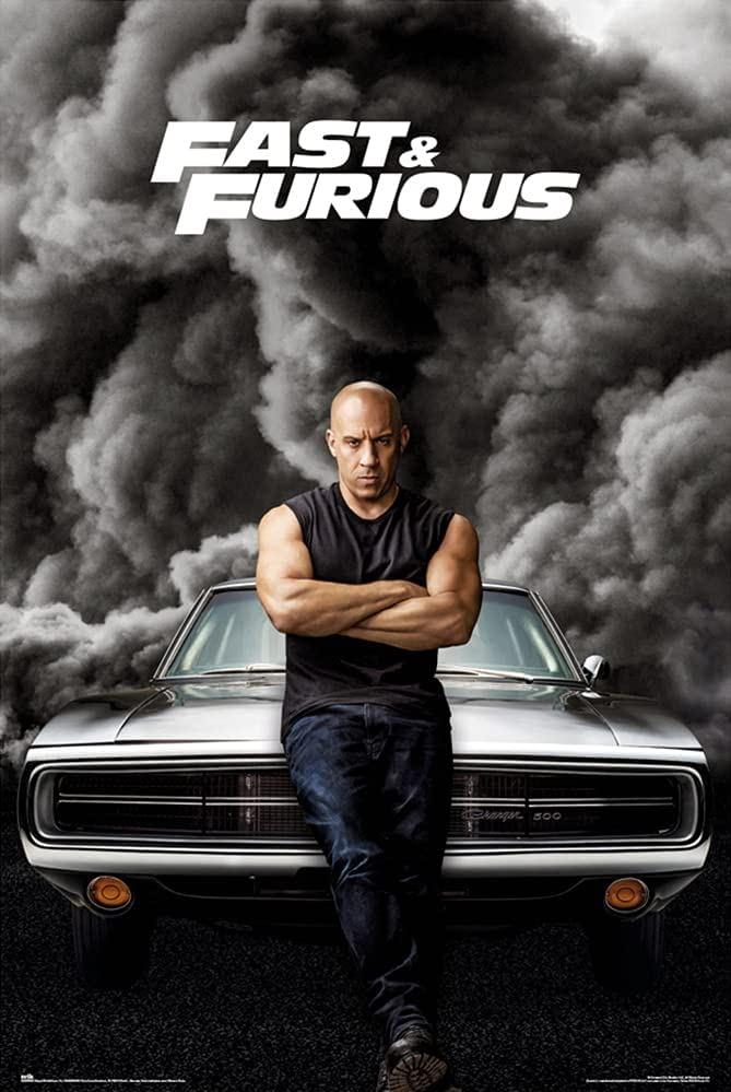 Fast Furious   Movie Poster Vin Diesel Dodge Charger Size