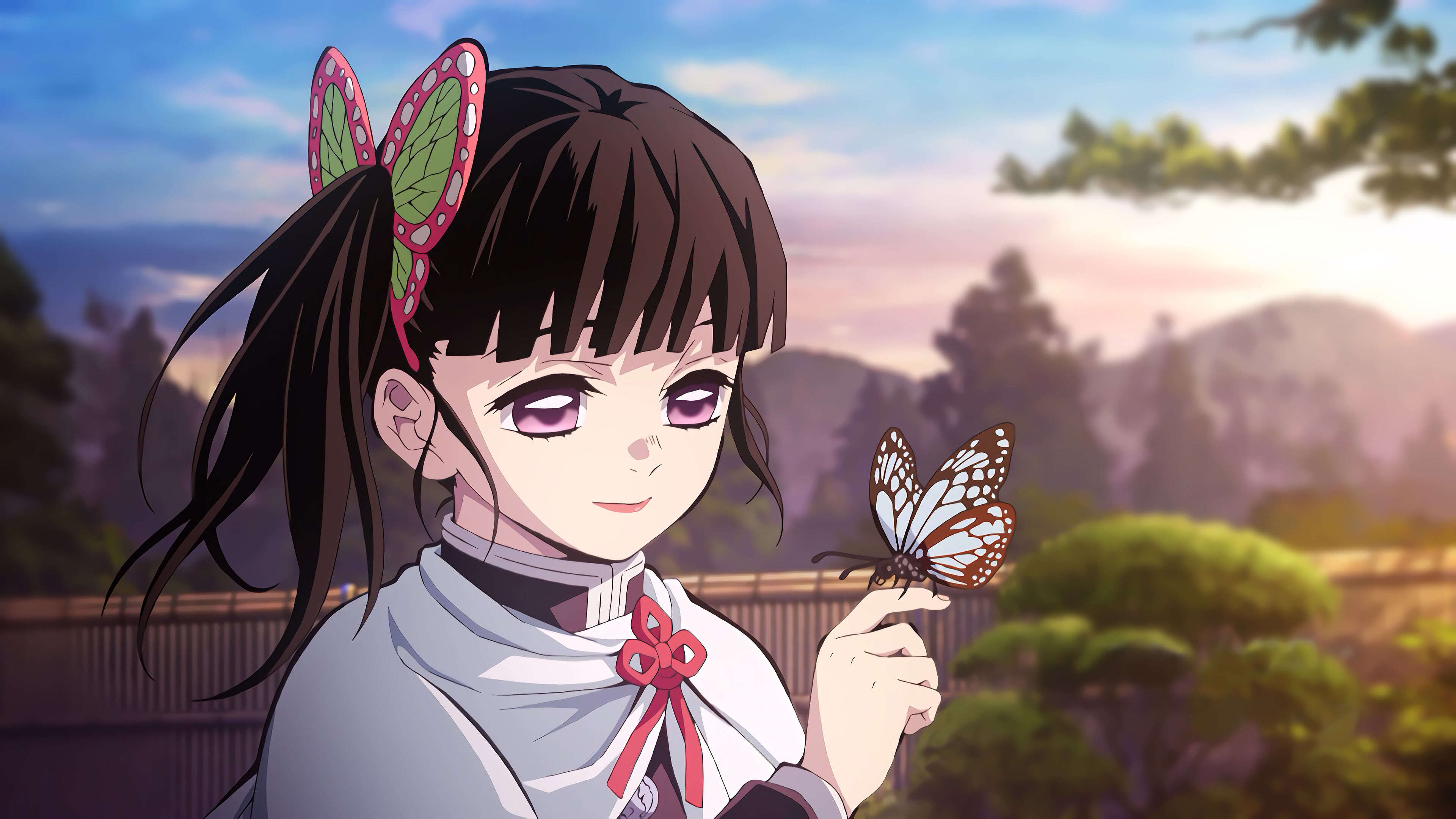 Kimetsu No Yaiba Shinobu Kocho Butterfly UHD 4k Wallpaper