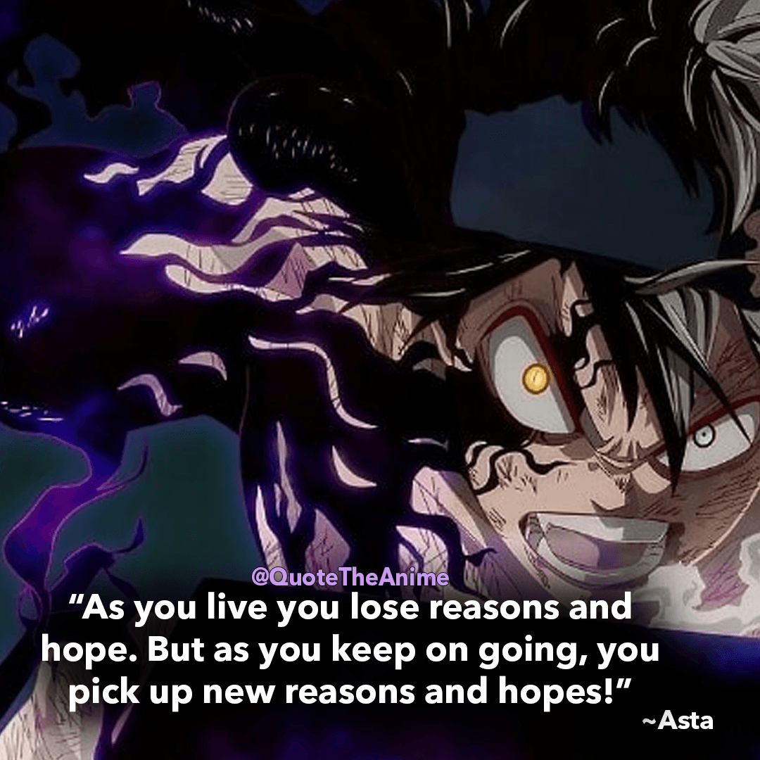 9 Motivational Asta Quotes from Black Clover Clover quote
