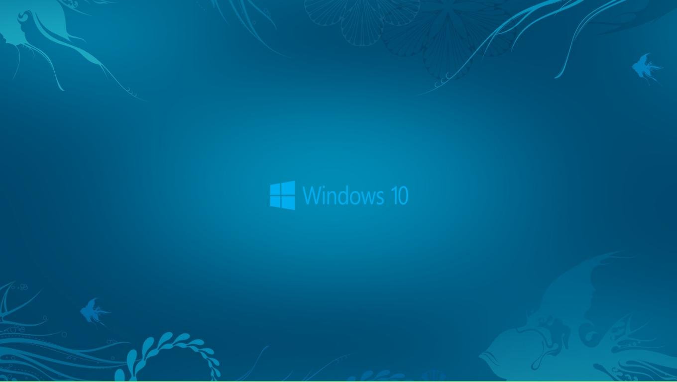 Windows Wallpaper In Abstract Deep Blue See And New Logo Hd