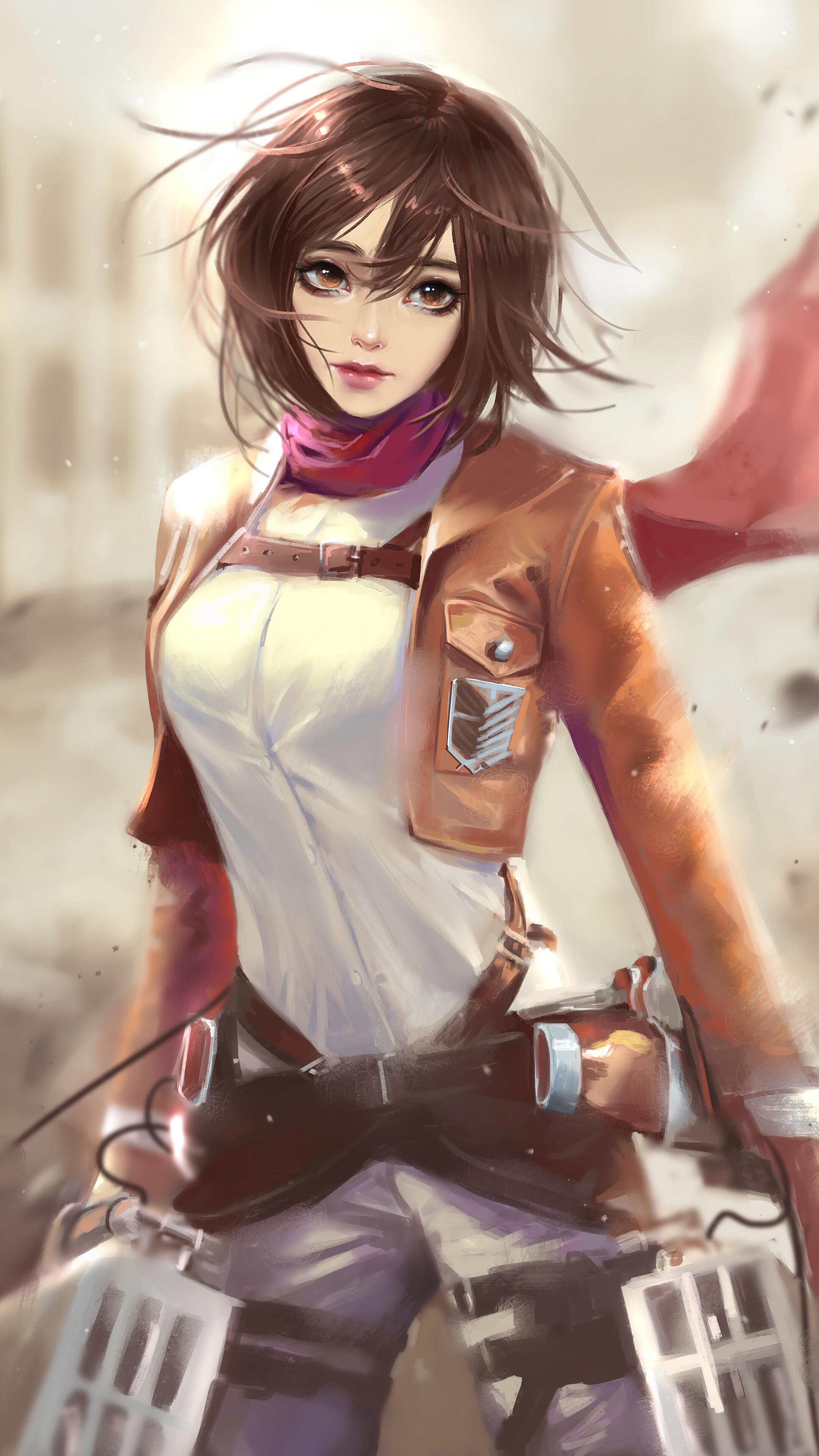 🔥 Free download Mikasa Ackerman Attack on Titan 4K Phone iPhone