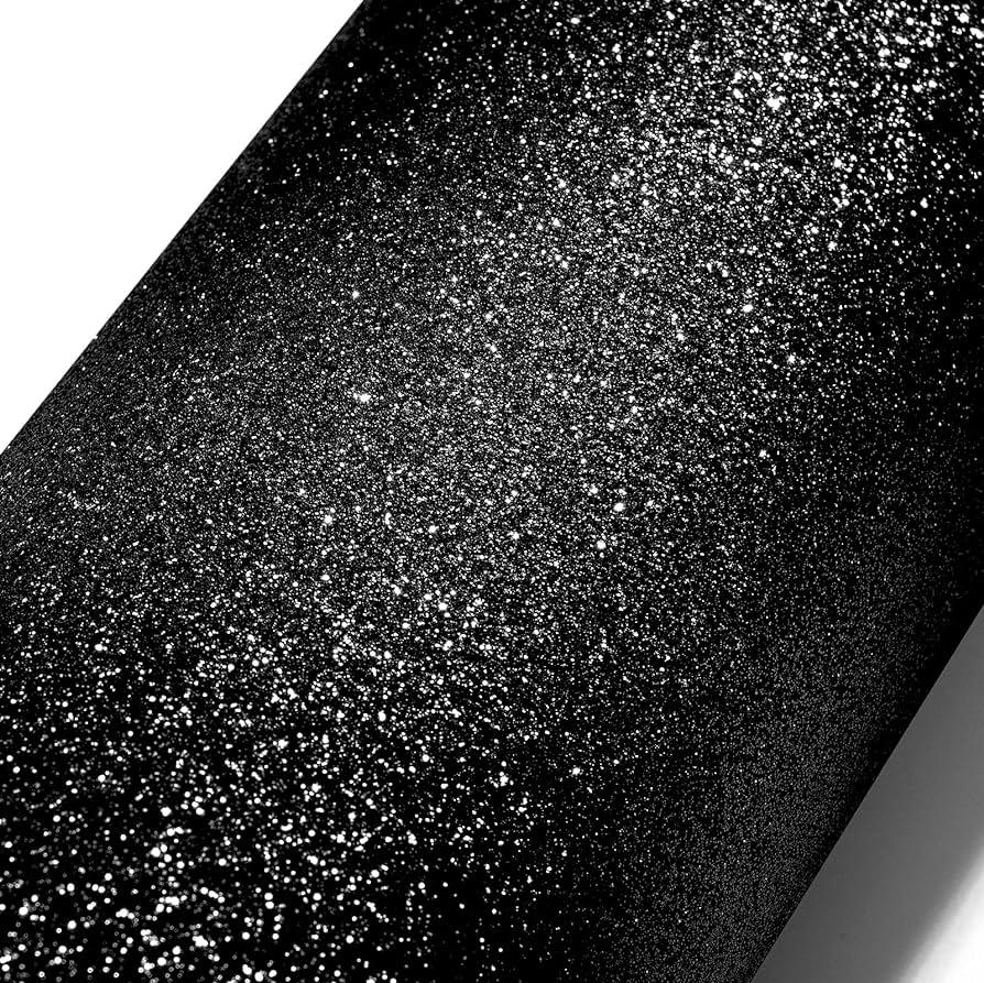Amazon Stickyart Black Glitter Wallpaper Peel And Stick
