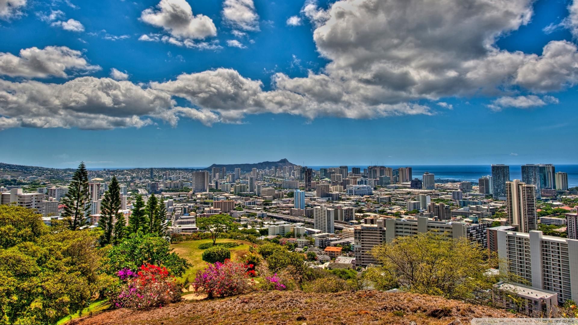 Honolulu Hawaii Wallpaper HD Panoramic Of