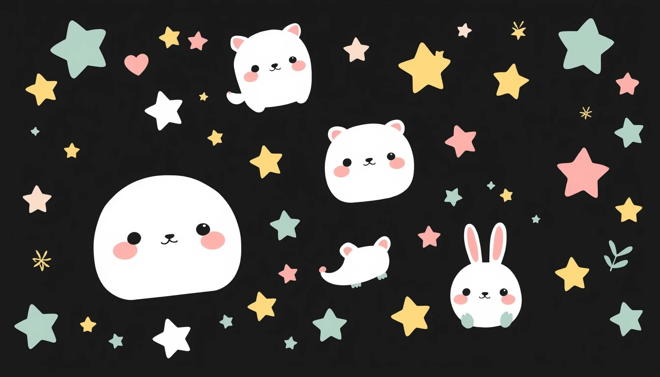 Kawaii Black Wallpaper